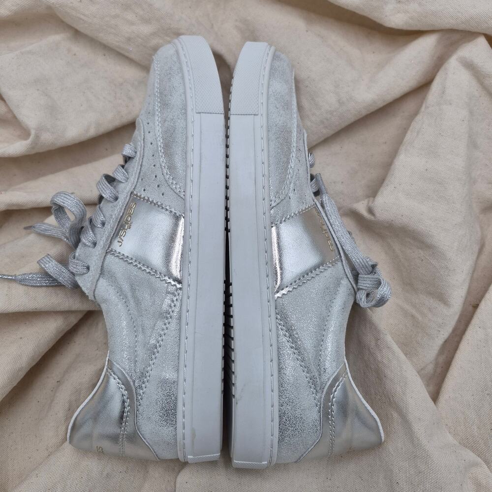NEW J/SLIDES Taylor silver metallic sneakers Womens size 7